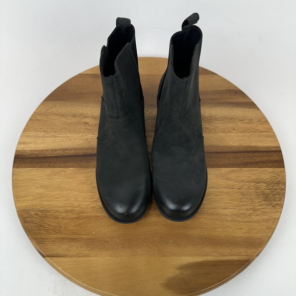 New Womens Teva Anaya‎ Chelsea Waterproof Black Leather Ankle Boots Size 6 M
